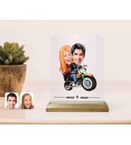 BK Gift Kişiye Özel Sevgililer Karikatürlü Çerçeve-17 (Beyaz)