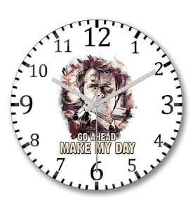 Make My Day Duvar Saati Bombeli Gercek Cam