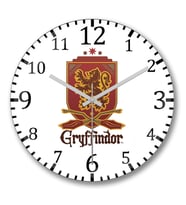 Harry Potter Gryffindor Duvar Saati Bombeli Gercek Cam
