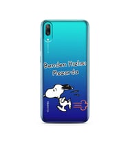 Snoopy Tasarımlı Süper Şeffaf Silikon Telefon Kılıfı Huawei Y7 Pro 2019