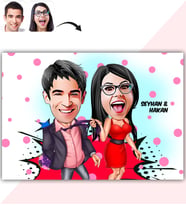 BK Gift Kişiye Özel Sevgililer Karikatür Baskılı Yaş Pasta İçin Yenilebilir Şekerli Kağıt  4(Sadece Kağıt)
