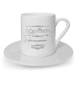 BK Gift Kişiye Özel Öğretmen Anlamı Türk Kahvesi Fincanı  1