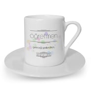BK Gift Kişiye Özel Öğretmen Anlamı Türk Kahvesi Fincanı  1