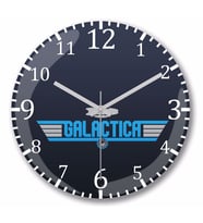 Battlestar Galactica Duvar Saati Bombeli Gercek Cam
