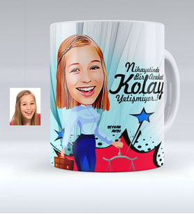 BK Gift Kişiye Özel Bayan Avukat Karikatürlü Beyaz Kupa Bardak  3