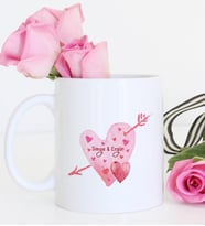BK Gift Kişiye Özel Beyaz Kupa Bardak Sevgililer Günü Temalı 50