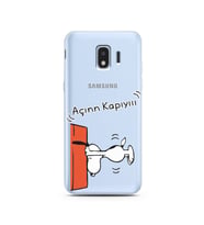 Snoopy Tasarımlı Süper Şeffaf Silikon Telefon Kılıfı Samsung J2 Pro (2018)