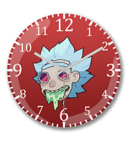 Rick Acid Duvar Saati Bombeli Gercek Cam