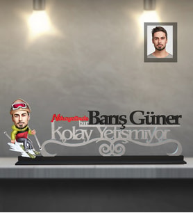 Kişiye Özel Sporcu Karikatürlü Kolay Yetişmiyor Ahşap Biblo Bay-2