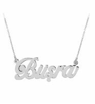 Kişiye Özel  İsimli 925K Gümüş Kolye (Gümüş)