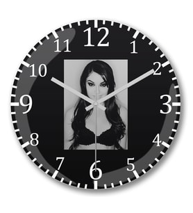 Camiseta Sasha Grey Duvar Saati Bombeli Gercek Cam