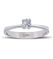 Lova F Renk 0,25 Karat Pırlanta Tektaş Yüzük - 1020109