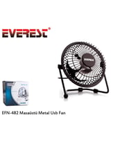 Everest EFN-482 Masaüstü Metal Siyah Usb Fan