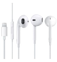 Apple İphone Uyumlu 7/8 Lightning Bluetooth Kulaklık Kablolu (Beyaz)