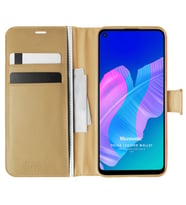 Microsonic Huawei P40 Lite E Kılıf Delux Leather Wallet Gold