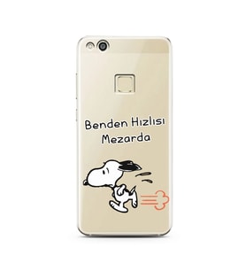 Snoopy Tasarımlı Süper Şeffaf Silikon Telefon Kılıfı Huawei P10 Lite 