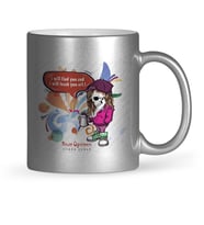 BK Gift Kişiye Özel Resim Öğretmeni Gümüş Yaldızlı Kupa Bardak  2