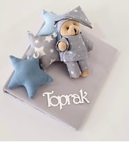 Bebek Hediye Bebeğin İsmine Özel Tasarım Albüm Mavi Yıldızlar