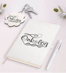 BK Gift Kişiye Özel Onkolog Beyaz Defter Kalem ve Anahtarlık Hediye Seti (Model 1)