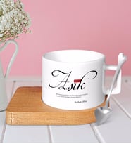 BK Gift Kişiye Özel Mânâ Aşık Ahşap Altlıklı Seramik Fincan-1 (Beyaz)