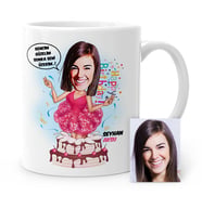 BK Gift Kişiye Özel Doğum Günü Karikatür Beyaz Kupa Bardak  1