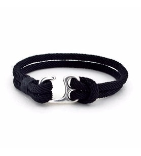 KANCALI SİYAH PARACORD ERKEK BİLEKLİK BT220