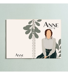 Anne With An E Tasarım Spiralli A5 96 Yaprak Çizgisiz Defter PYTKDT0267