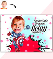 BK Gift Kişiye Özel Erkek Çocuk Karikatür Baskılı Yaş Pasta İçin Yenilebilir Şekerli Kağıt  2(Sadece Kağıt)