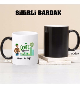 Çevre Mühendisi Kupa Bardağı Sihirli (Beyaz)
