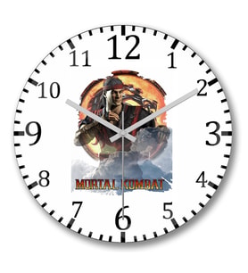 Mortal Kombat2 Duvar Saati Bombeli Gercek Cam