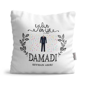 BK Gift Kişiye Özel Yılın En İyi Damadı  Yastık