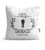 BK Gift Kişiye Özel Yılın En İyi Damadı  Yastık