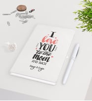 BK Gift Kişiye Özel Sevgililer Günü Beyaz Defter Kalem Seti-86
