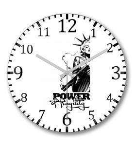 Power1 Duvar Saati Bombeli Gercek Cam