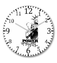 Power1 Duvar Saati Bombeli Gercek Cam