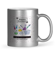 BK Gift Kişiye Özel Kimya Öğretmeni Gümüş Yaldızlı Kupa Bardak  4