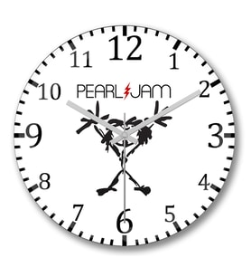 Pearl Jam Duvar Saati Bombeli Gercek Cam