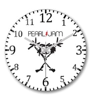 Pearl Jam Duvar Saati Bombeli Gercek Cam