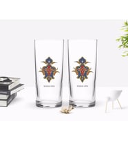 BK Gift Kişiye Özel Renkli Baskılı İsimli İkili Rakı Bardağı Seti-108 (Beyaz)