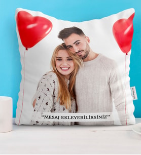 BK Gift Kişiye Özel Fotoğraflı Mesajlı Yastık - 2