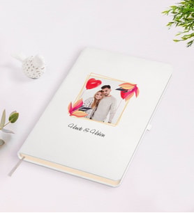 BK Gift Kişiye Özel Sevgililer Günü Temalı İsimli Fotoğraflı Beyaz Defter-28