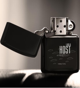 BK Gift Kişiye Özel Mesleki Host Benzinli Siyah Metal Çakmak