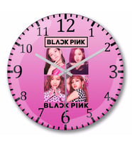 Blackpink  Duvar Saati    Bombeli Gercek Cam