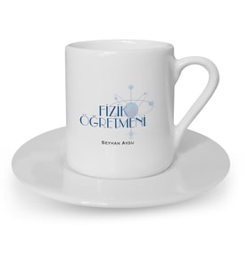 BK Gift Kişiye Özel Fizik Öğretmeni Türk Kahvesi Fincanı  1