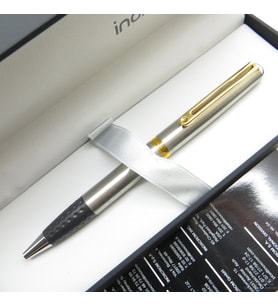InoxCrom Wall Street Stainless Steel Altın Aksam Tükenmez Kalem  İsme Özel