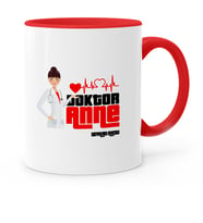 BK Gift Kişiye Özel Doktor Anne Kırmızı Kupa Bardak  1