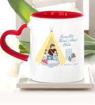 BK Gift Kişiye Özel Babalar Günü Temalı Kırmızı Kalpli Kupa Bardak 30512