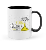 BK Gift Kişiye Özel Kimya Öğretmeni Siyah Kupa Bardak  5