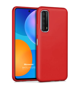 Microsonic Matte Silicone Huawei P Smart 2021 Kılıf Kırmızı