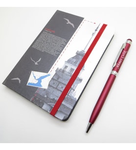 Scrikss Notelook Kız Kulesi Defter + İsme Özel Kalem  İsme Özel Hediyelik Set
